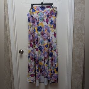 LuLaRoe Floral Maxi Skirt 2X